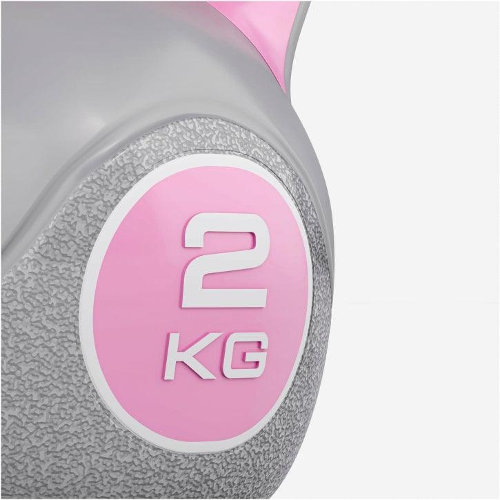 Kettlebell Colorato in Plastica, Peso a Scelta 2-20 kg