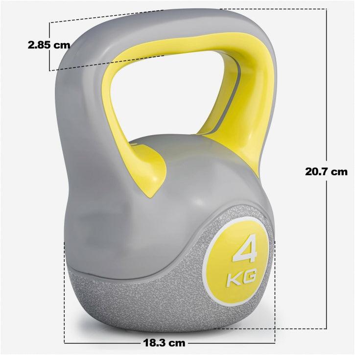 Kettlebell Colorato in Plastica, Peso a Scelta 2-20 kg