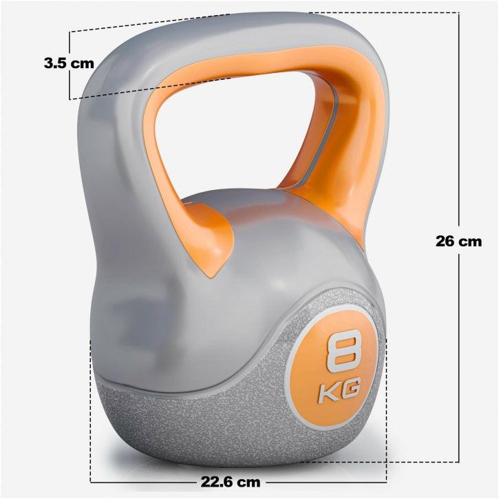 Kettlebell Colorato in Plastica, Peso a Scelta 2-20 kg