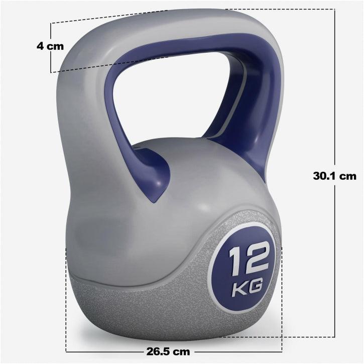 Kettlebell Colorato in Plastica, Peso a Scelta 2-20 kg