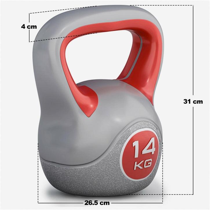 Kettlebell Colorato in Plastica, Peso a Scelta 2-20 kg