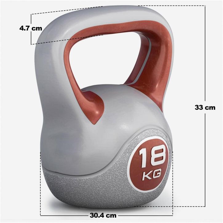 Kettlebell Colorato in Plastica, Peso a Scelta 2-20 kg