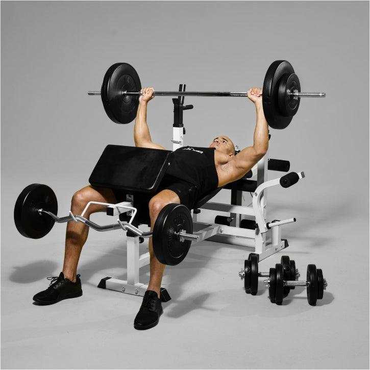Panca Multifunzione con Set di Pesi 40-100 kg