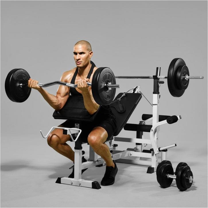 Panca Multifunzione con Set di Pesi 40-100 kg