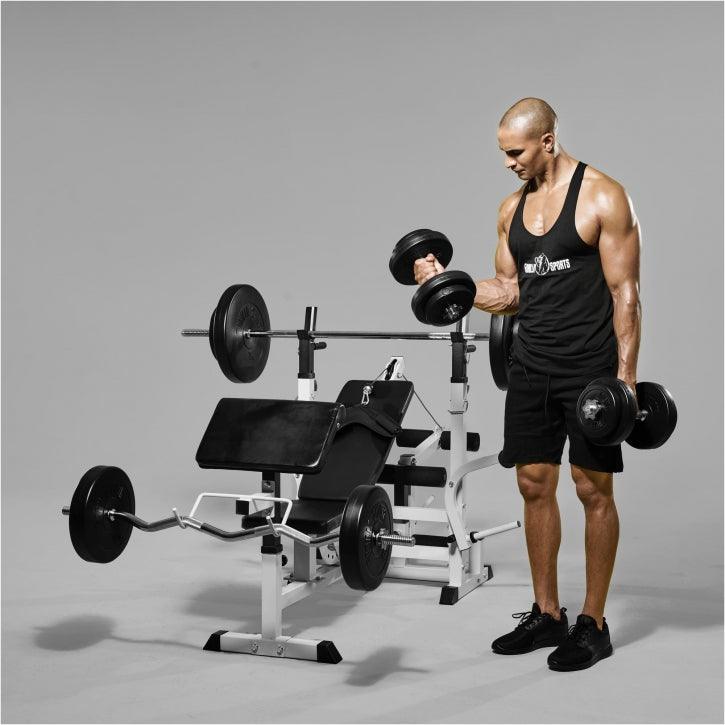 Panca Multifunzione con Set di Pesi 40-100 kg