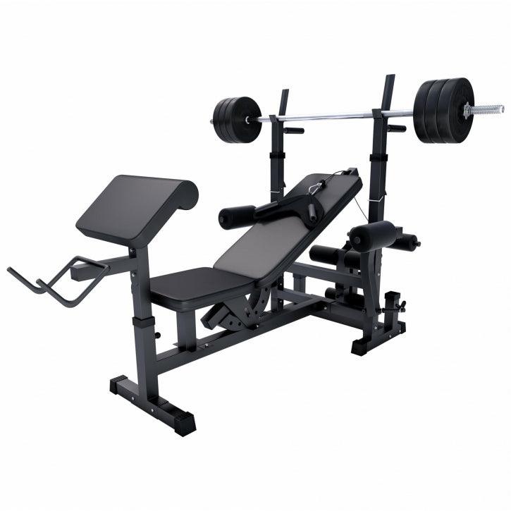Panca Multifunzione con Set di Pesi 40-100 kg
