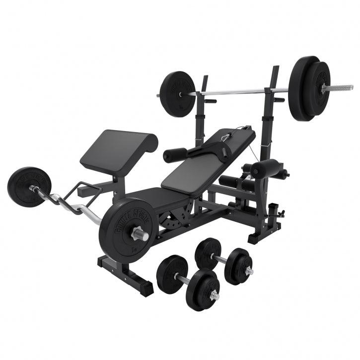 Panca Multifunzione con Set di Pesi 40-100 kg