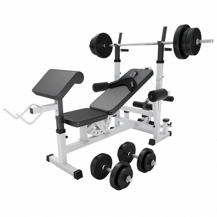 Panca Multifunzione con Set di Pesi 40-100 kg