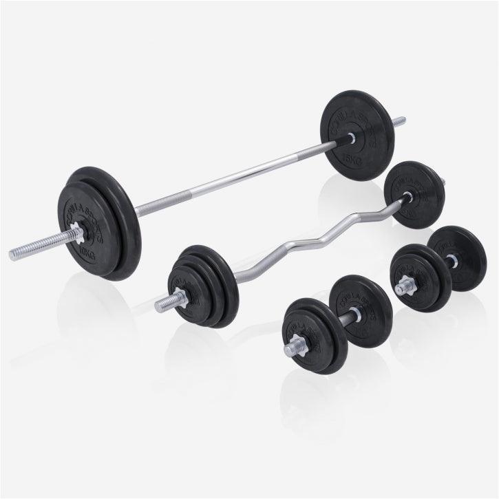 Panca Palestra Multifunzione con Bilencieri e Dischi 108 kg