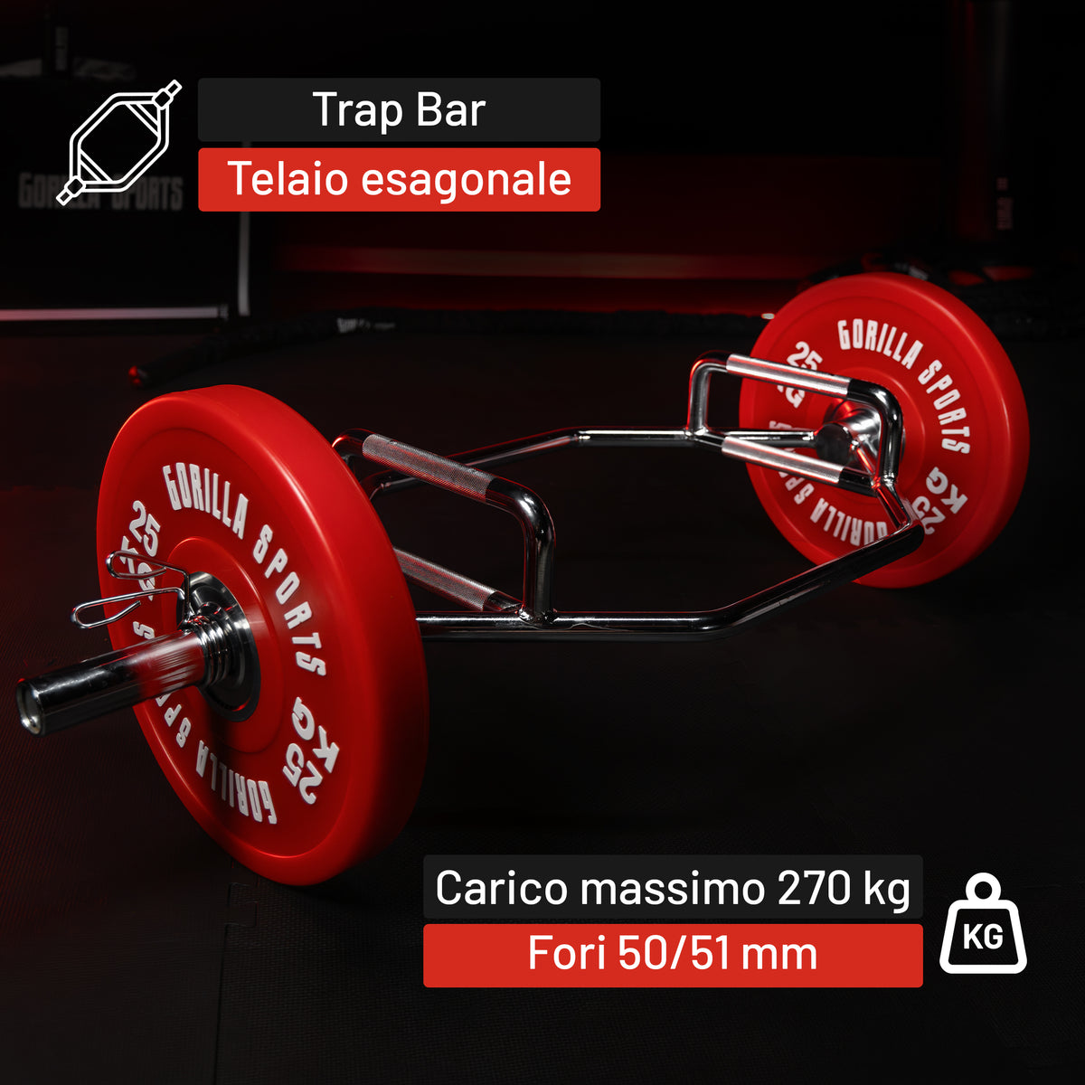 Bilanciere Esagonale Cromato
