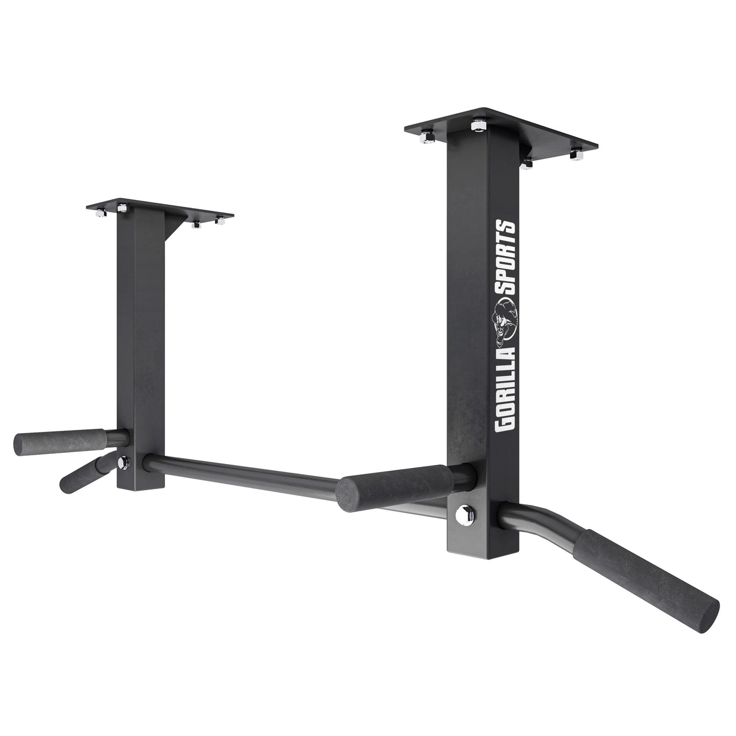 Barra trazioni soffitto Gorilla Sports, struttura nera robusta per allenamento fitness