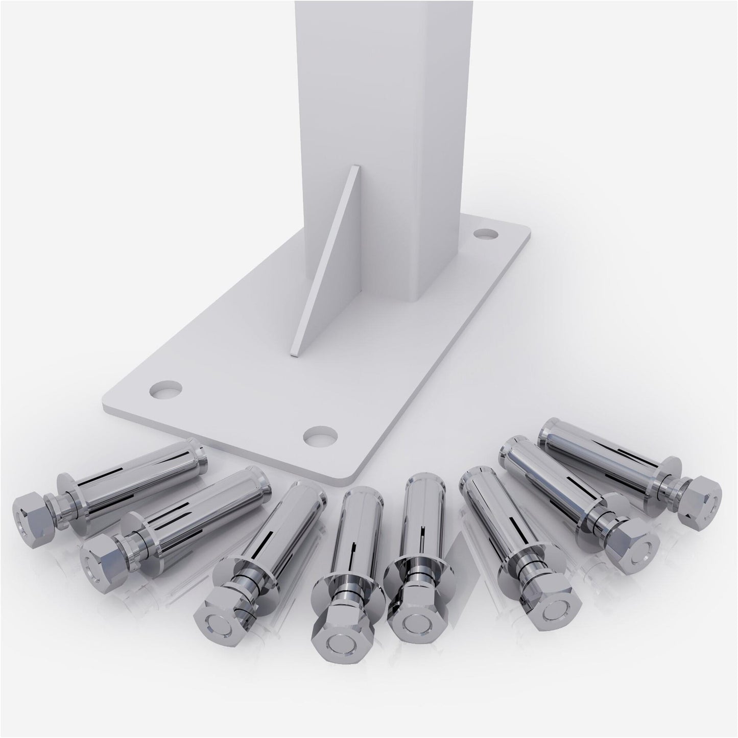 Set di tasselli metallici Gorilla Sports per montaggio attrezzi fitness, base e bulloni