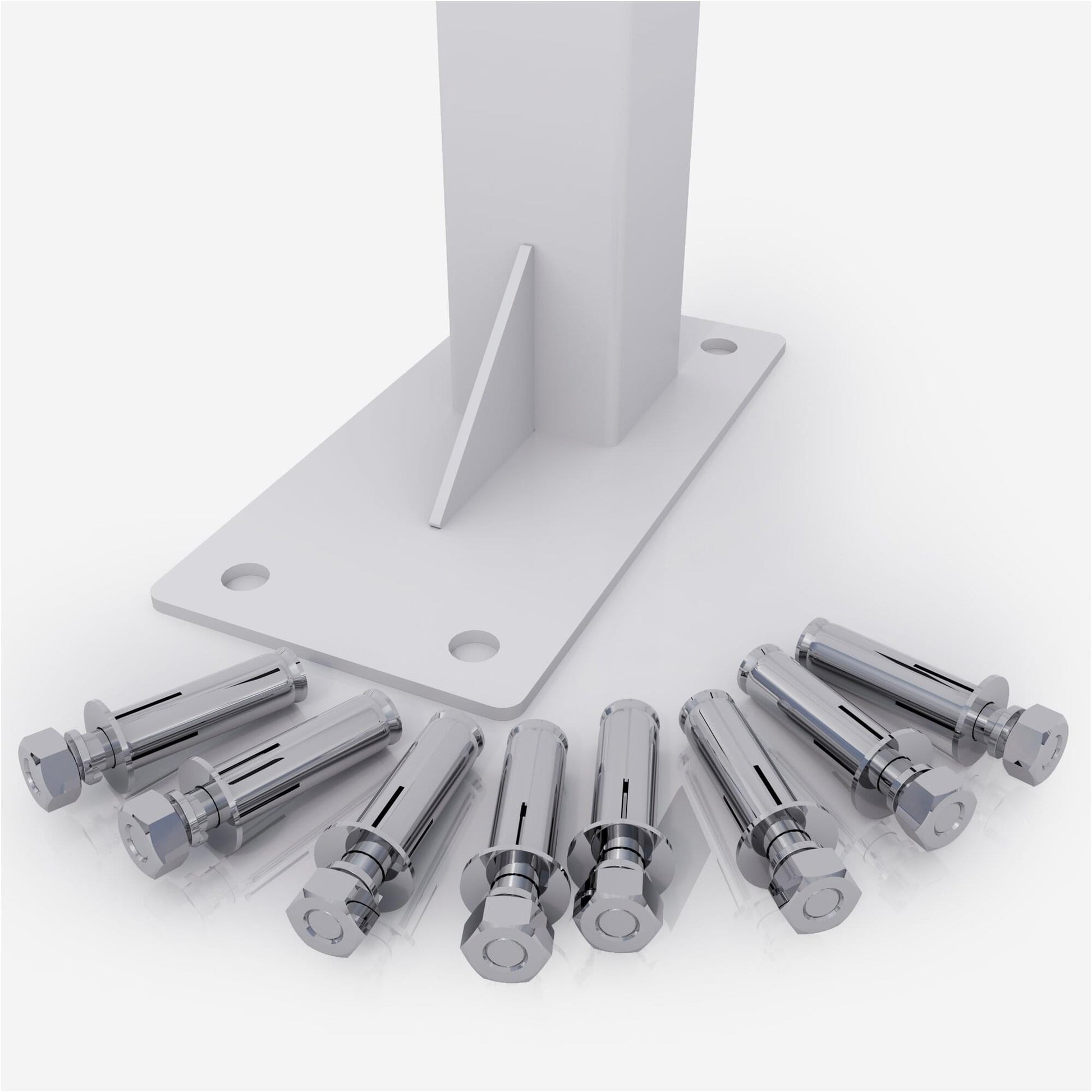 Set di tasselli metallici Gorilla Sports per montaggio attrezzi fitness, base e bulloni
