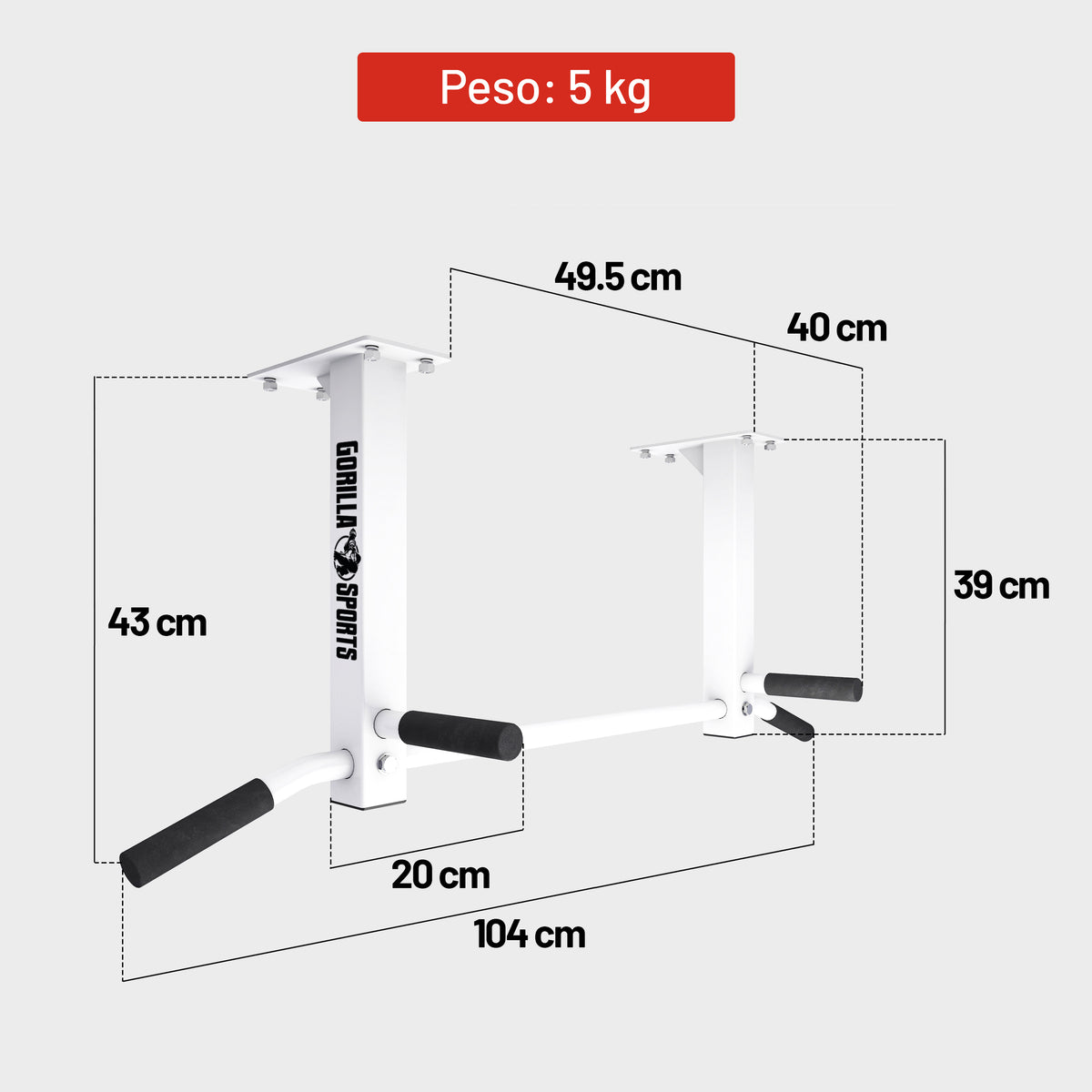 Barra per Trazioni a Soffitto 350 kg