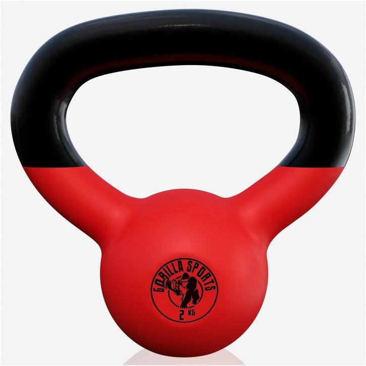 Kettlebell in Gesso con Rivestimento in Vinile 2 kg - 32 kg
