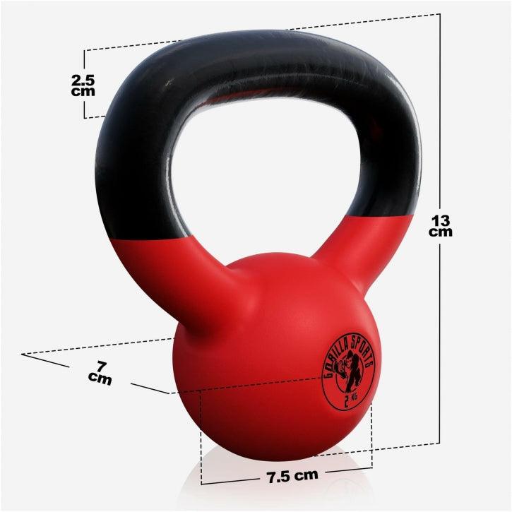 Kettlebell in Gesso con Rivestimento in Vinile 2 kg - 32 kg