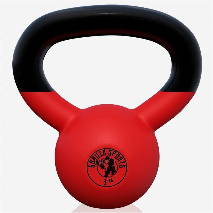 Kettlebell in Gesso con Rivestimento in Vinile 2 kg - 32 kg