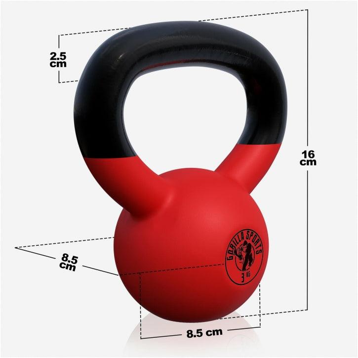 Kettlebell in Gesso con Rivestimento in Vinile 2 kg - 32 kg