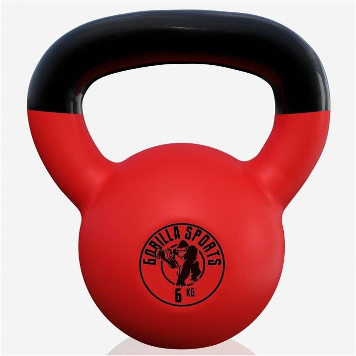 Kettlebell in Gesso con Rivestimento in Vinile 2 kg - 32 kg