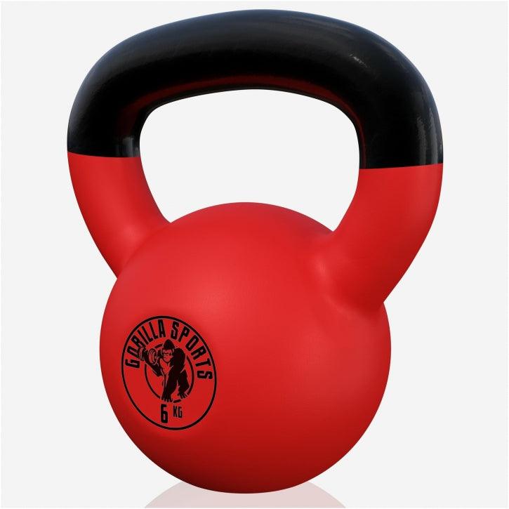 Kettlebell in Gesso con Rivestimento in Vinile 2 kg - 32 kg