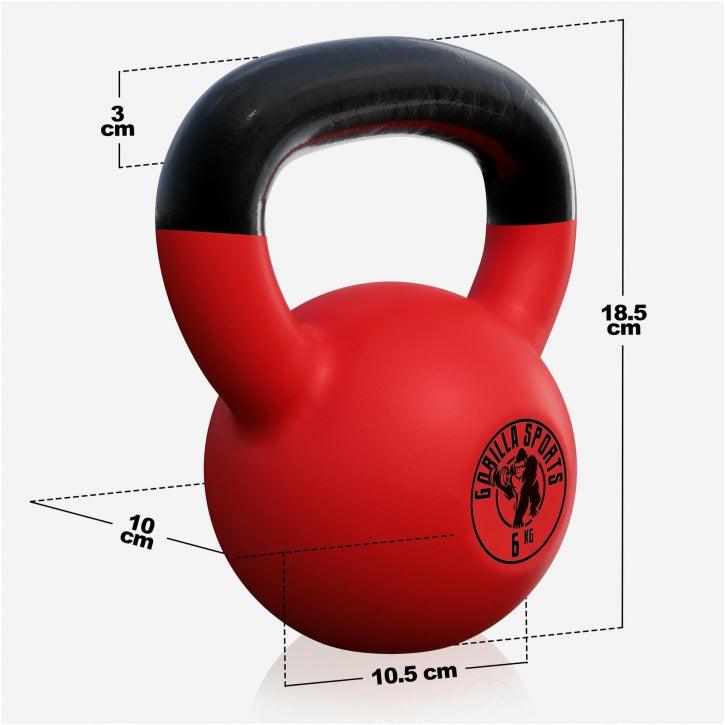 Kettlebell in Gesso con Rivestimento in Vinile 2 kg - 32 kg