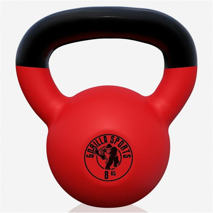 Kettlebell in Gesso con Rivestimento in Vinile 2 kg - 32 kg