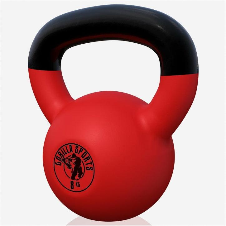 Kettlebell in Gesso con Rivestimento in Vinile 2 kg - 32 kg