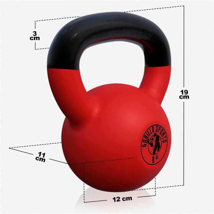 Kettlebell in Gesso con Rivestimento in Vinile 2 kg - 32 kg