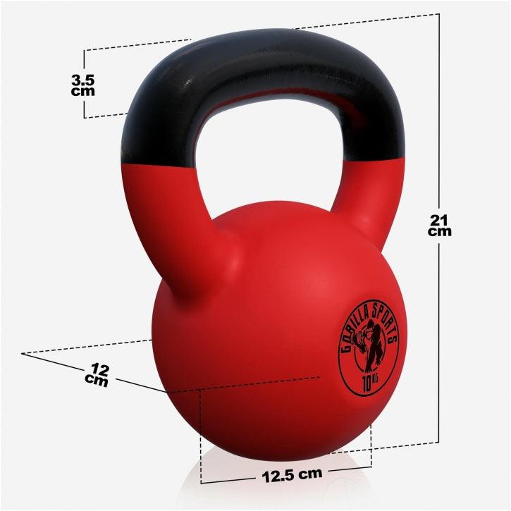 Kettlebell in Gesso con Rivestimento in Vinile 2 kg - 32 kg