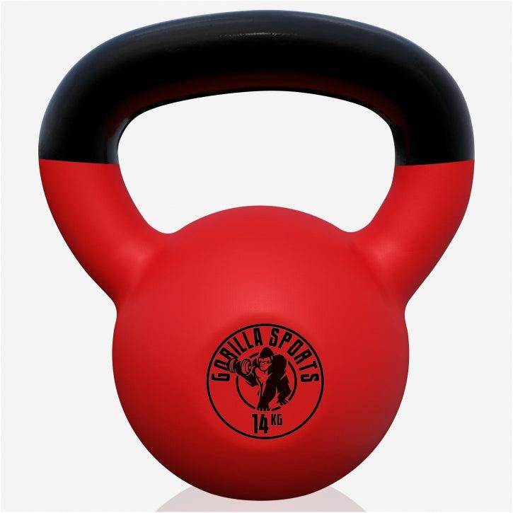 Kettlebell in Gesso con Rivestimento in Vinile 2 kg - 32 kg