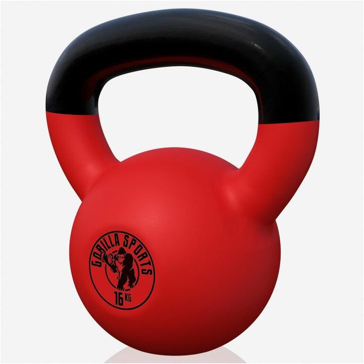 Kettlebell in Gesso con Rivestimento in Vinile 2 kg - 32 kg