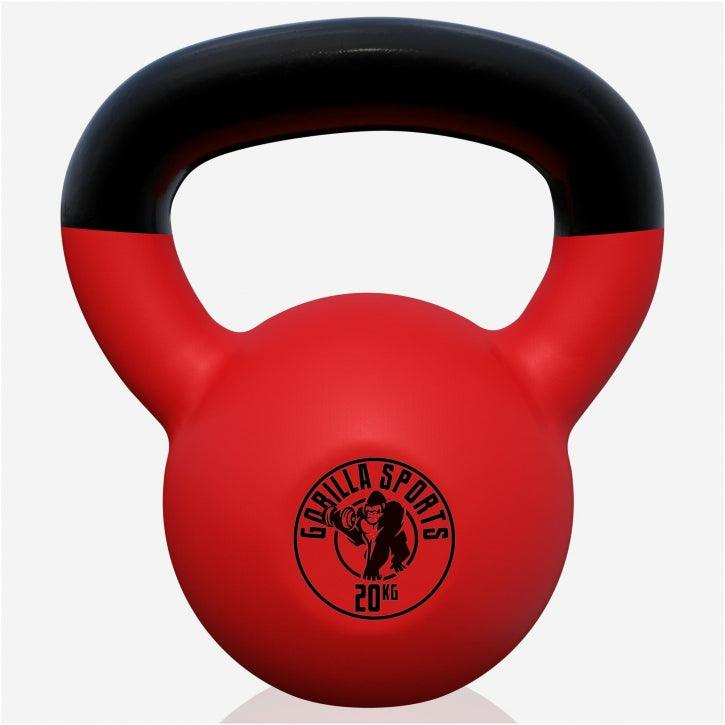Kettlebell in Gesso con Rivestimento in Vinile 2 kg - 32 kg