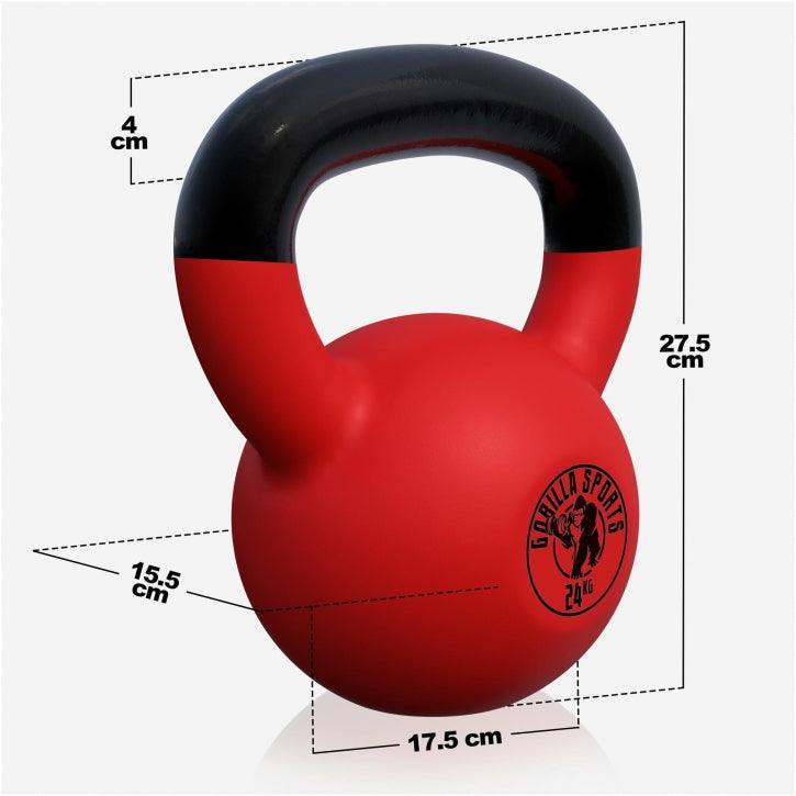 Kettlebell in Gesso con Rivestimento in Vinile 2 kg - 32 kg