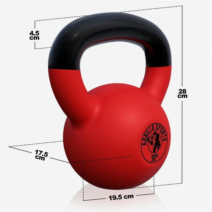 Kettlebell in Gesso con Rivestimento in Vinile 2 kg - 32 kg