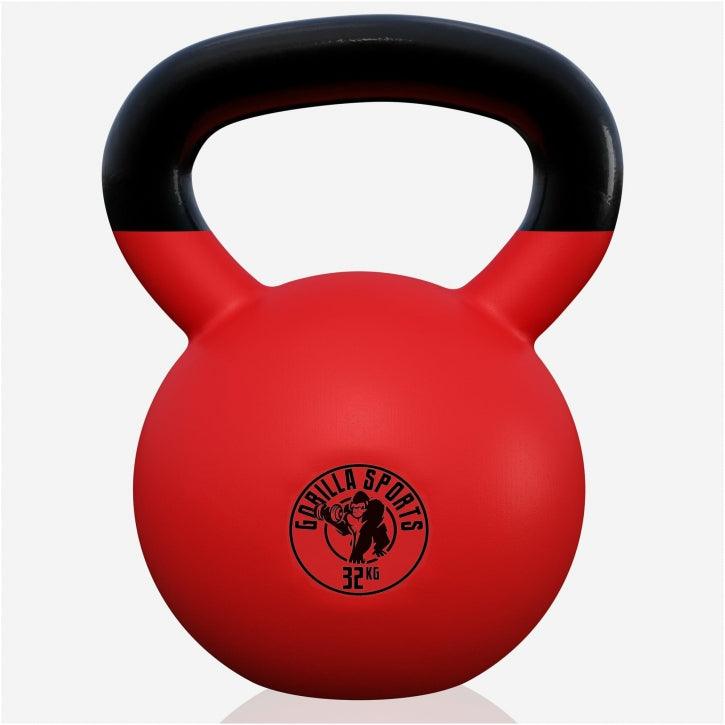 Kettlebell in Gesso con Rivestimento in Vinile 2 kg - 32 kg