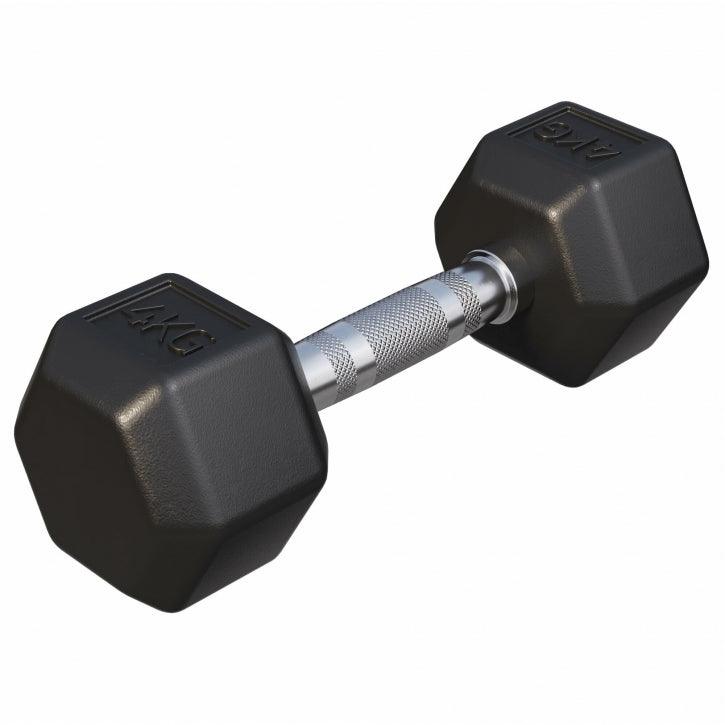 Manubrio esagonale 14 kg Gorilla Sports per bodybuilding e fitness, sfondo bianco
