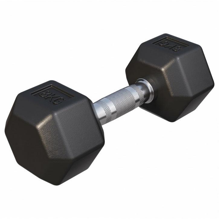 Manubrio esagonale da palestra 8kg Gorilla Sports, accessorio bodybuilding e fitness