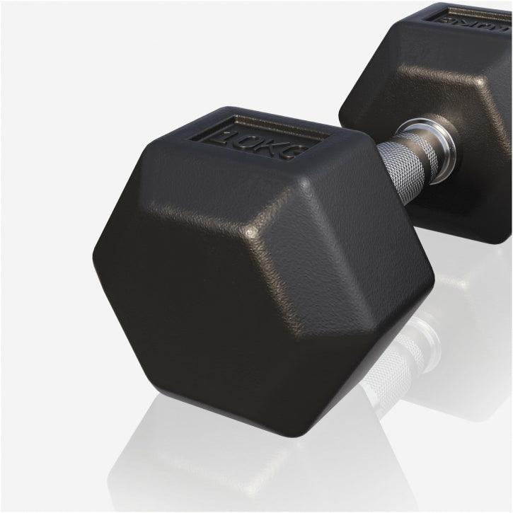 Manubrio esagonale Gorilla Sports 10kg, attrezzo palestra bodybuilding e fitness