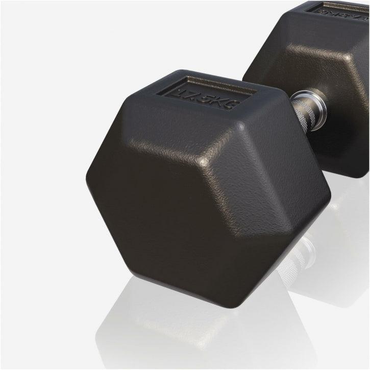 Manubrio esagonale 17,5 kg Gorilla Sports per allenamento fitness e bodybuilding