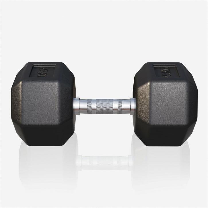 Manubrio esagonale in gomma Gorilla Sports per allenamento bodybuilding e fitness