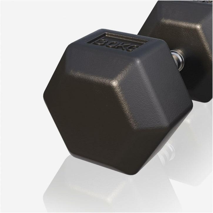 Manubrio esagonale 3 kg nero Gorilla Sports per allenamento fitness e bodybuilding