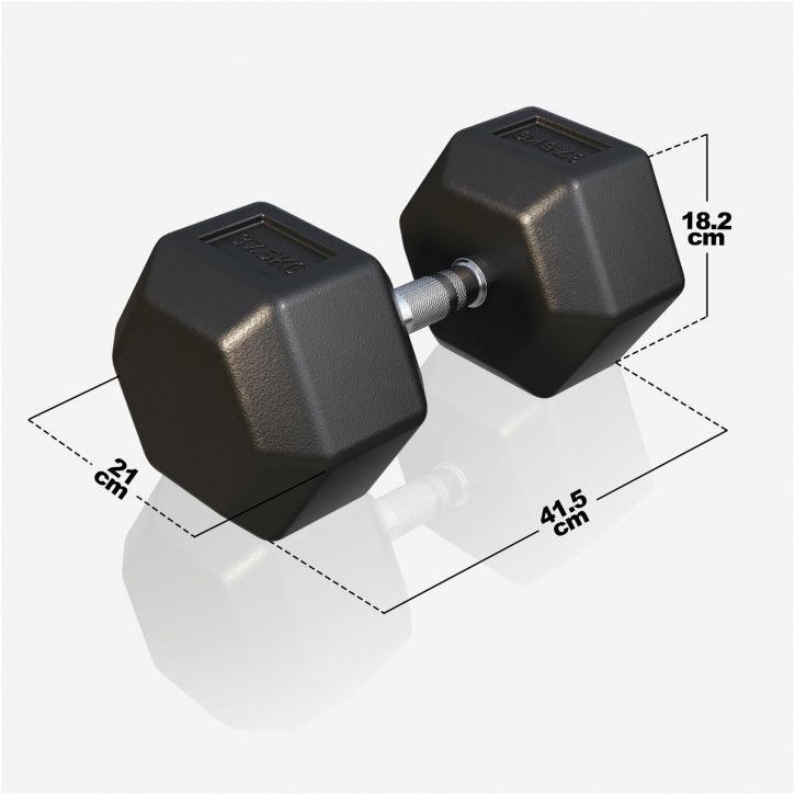Manubrio esagonale da palestra Gorilla Sports, dimensioni 41,5x21x18,2 cm, fitness bodybuilding