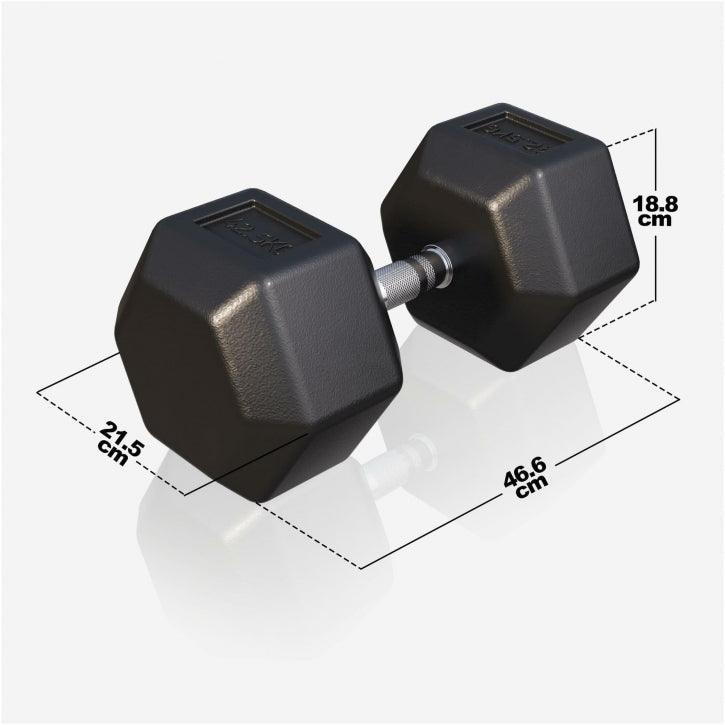 Manubrio esagonale Gorilla Sports per bodybuilding, dimensioni 46,6x21,5x18,8 cm