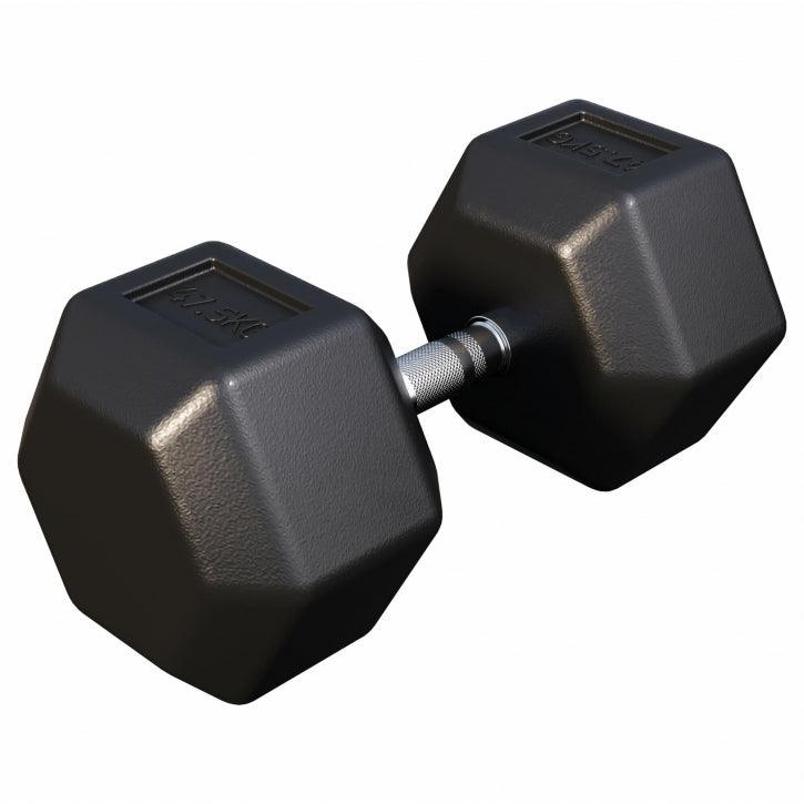 Manubrio esagonale in gomma per allenamento fitness e bodybuilding Gorilla Sports