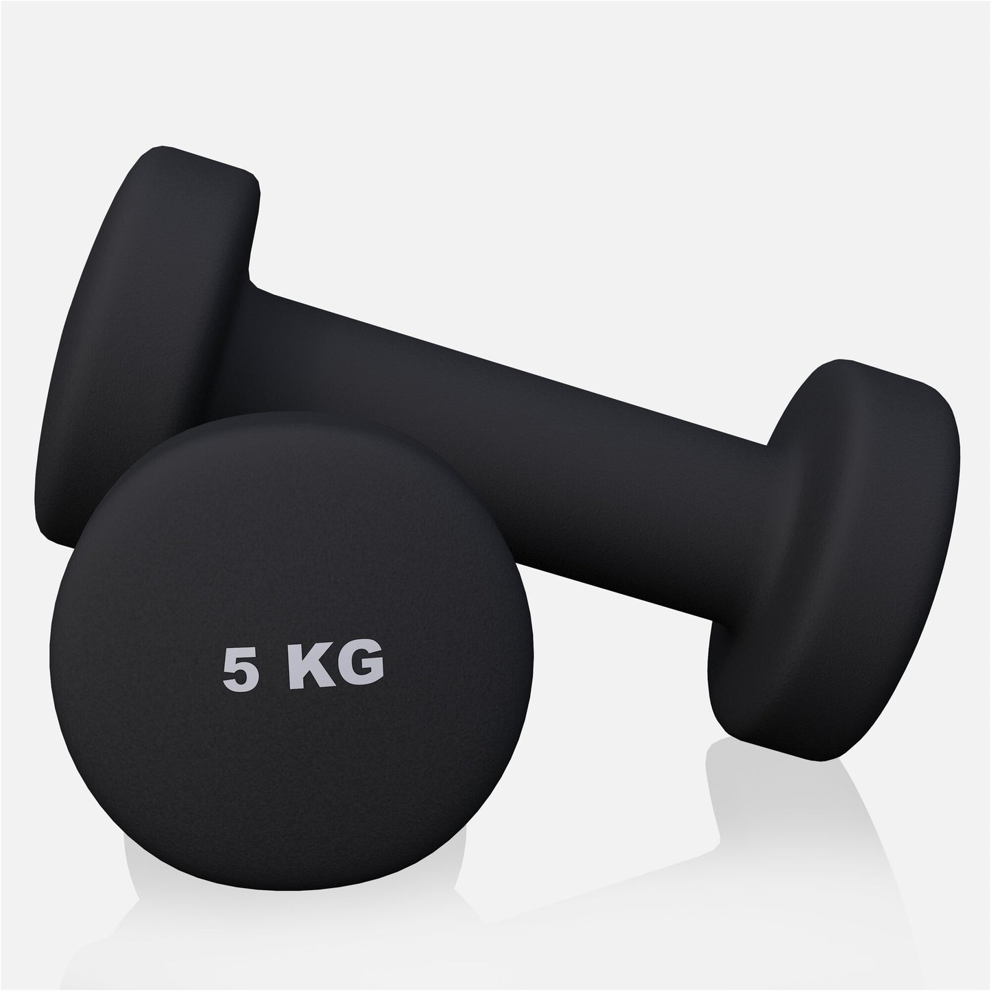 Manubrio nero da 5 kg Gorilla Sports per fitness e bodybuilding, sfondo bianco