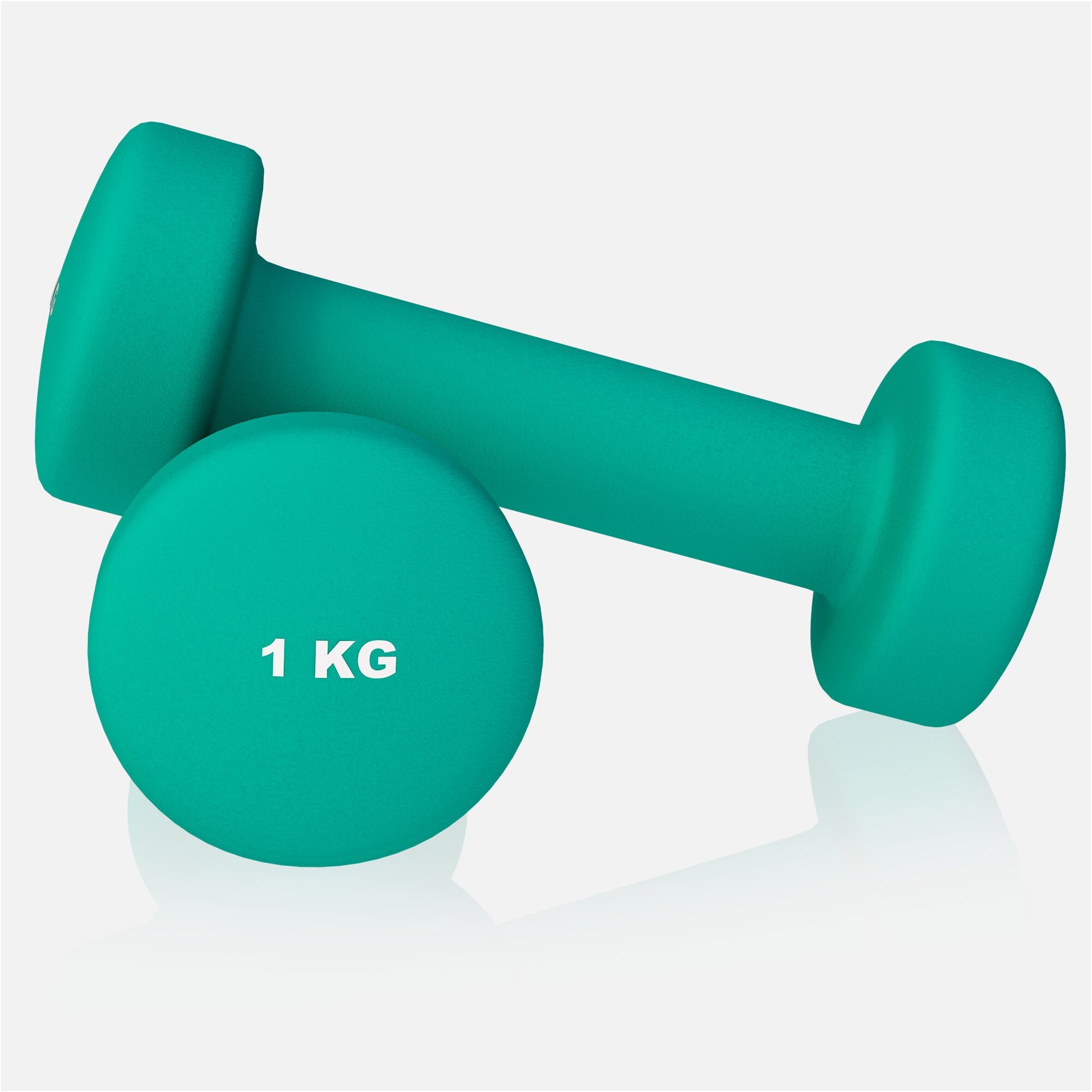 Coppia manubri fitness 1 kg verde per allenamento Gorilla Sports