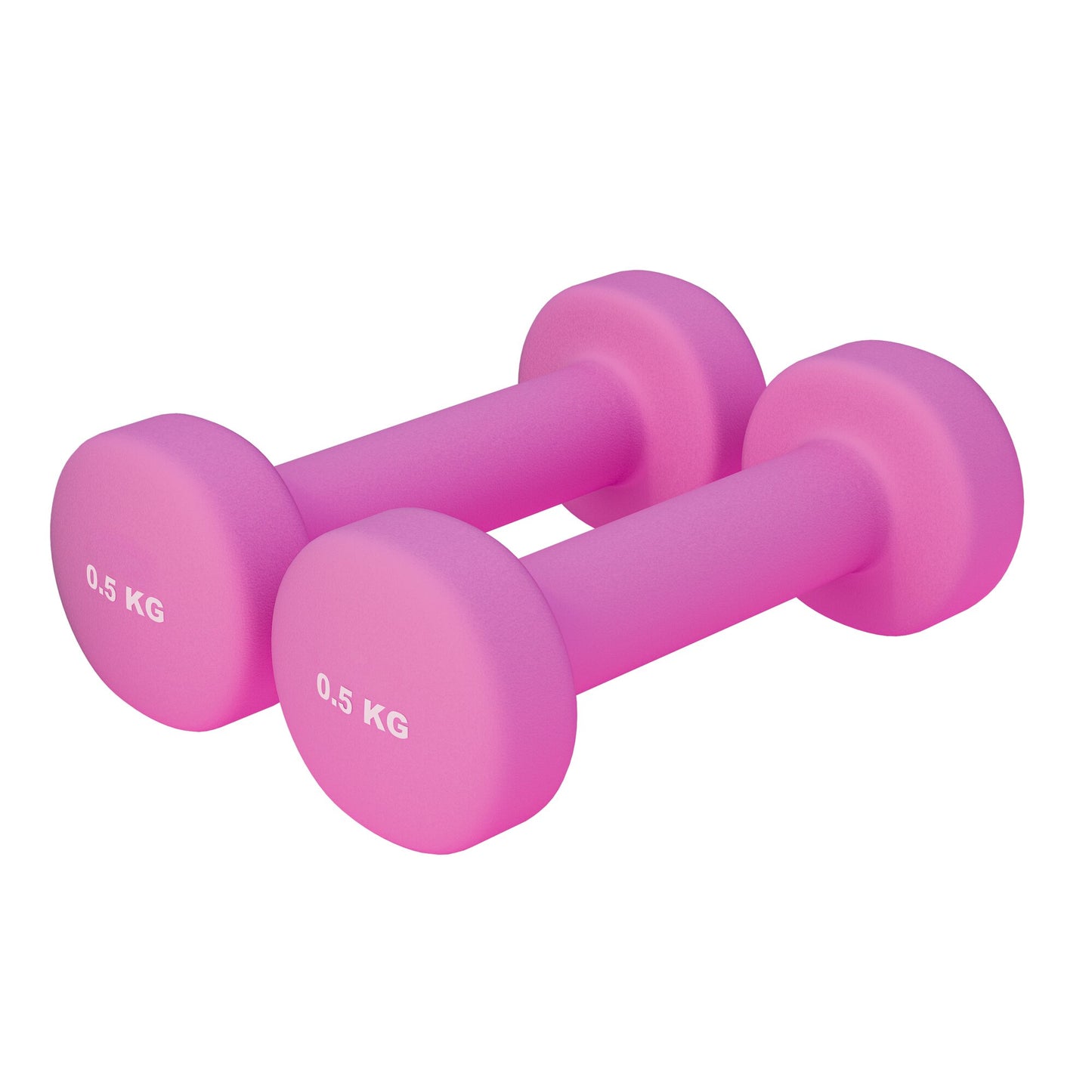 Coppia di manubri Gorilla Sports rosa da 0,5 kg per fitness e bodybuilding