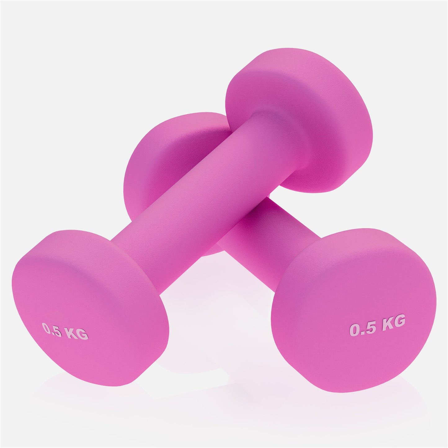 Coppia di manubri rosa 0,5 kg Gorilla Sports per fitness e allenamento a casa