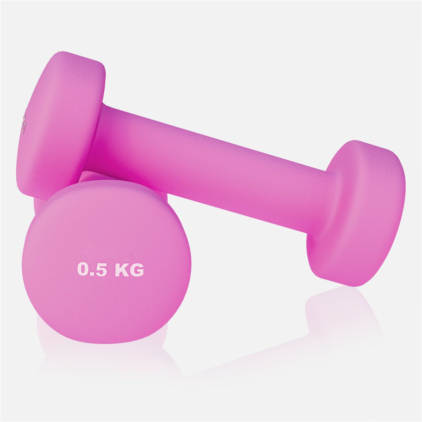 Coppia di manubri rosa da 0,5 kg Gorilla Sports per fitness e bodybuilding