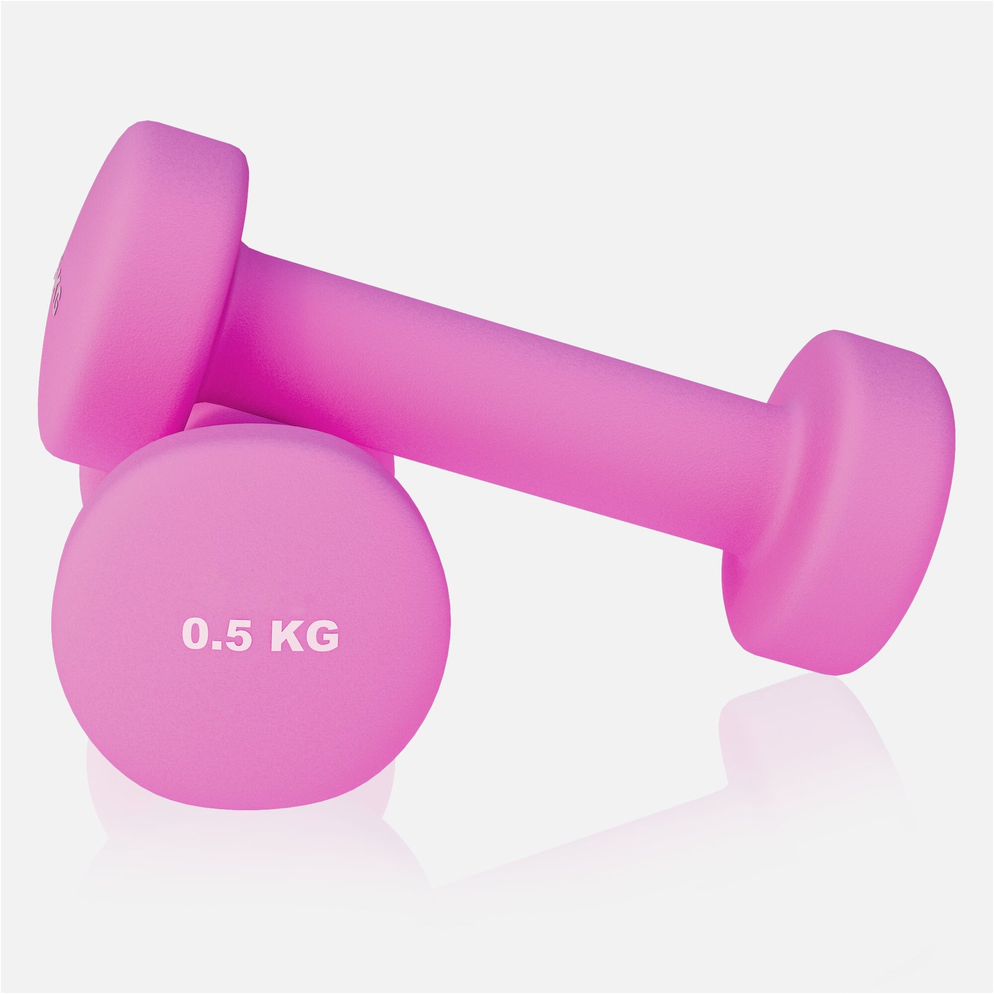 Coppia di manubri rosa da 0,5 kg Gorilla Sports per fitness e bodybuilding